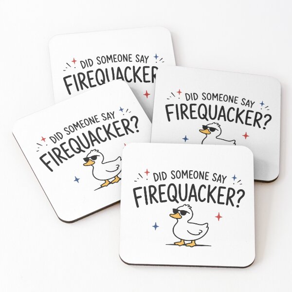 Item preview, Did Someone Say Firequacker Duck | Funny 4th of July Duck Cartoon designed and sold by Lina Caro.