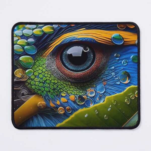 Item preview, Colorful Tropical Macaw Bird Close-Up with Rain Droplets designed and sold by ArhaanFashions.