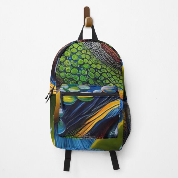 Item preview, Colorful Tropical Macaw Bird Close-Up with Rain Droplets designed and sold by ArhaanFashions.
