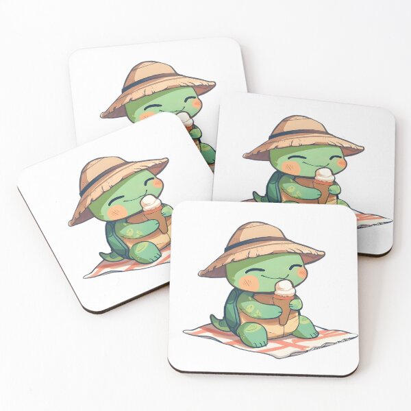 Item preview, Beach Day Turtle Ice Cream Summer Kawaii Design designed and sold by tommysworks.
