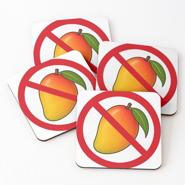 Item preview, No Mango Funny Mango Allergy Tropical Fruit Design designed and sold by MonkiFlipp.