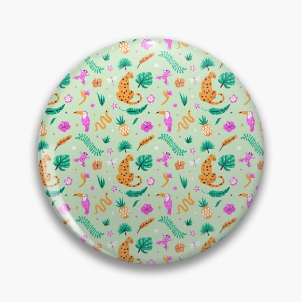Item preview, Tropical Jungle Leopard & Toucan Pattern designed and sold by lydiadesign.