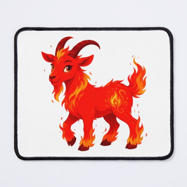 Item preview, Fire Goat Cute Red Zodiac Animal Illustration designed and sold by INVITOARTE.