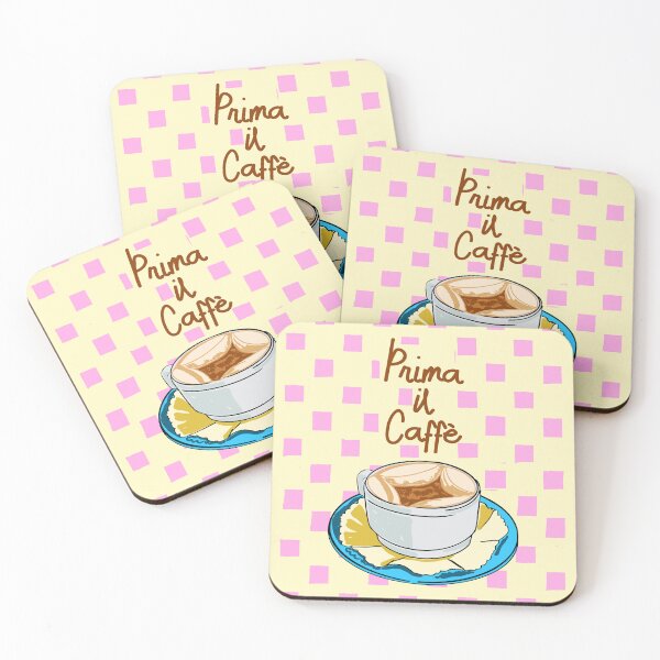 Item preview, Prima Il Caffè Retro Coffee Checkered Italian designed and sold by MaiZephyr.