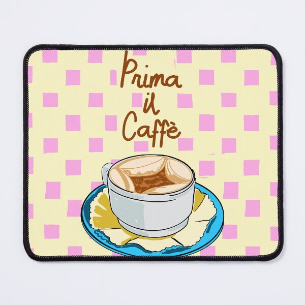 Item preview, Prima Il Caffè Retro Coffee Checkered Italian designed and sold by MaiZephyr.