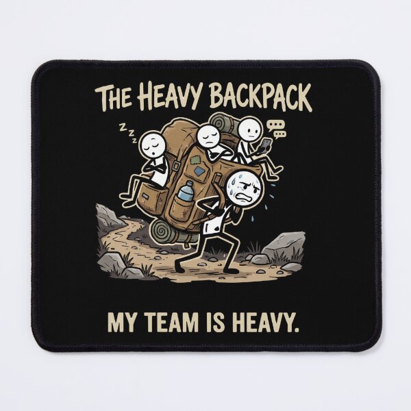Item preview, My Team Is Heavy - Funny Stick Figure Carrying Teammates designed and sold by LevelUpLad.