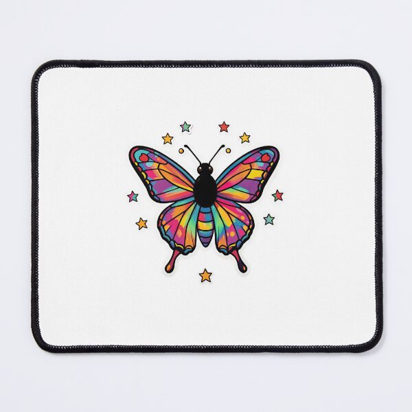 Item preview, Colorful Rainbow Butterfly | Vibrant Psychedelic Butterfly Sticker | Cute Aesthetic Nature Art designed and sold by Hari Arts.