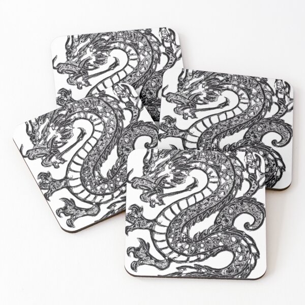 Item preview, Illustration of a Japanese dragon or divine dragon; tattoo style(2) designed and sold by JpnArts-Sak981.