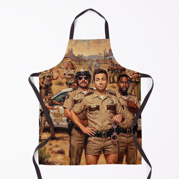 Item preview, Reno 911 Retro Comedy Cop Parody Desert Highway Tribute Art TV Show Poster designed and sold by Art's Diner.