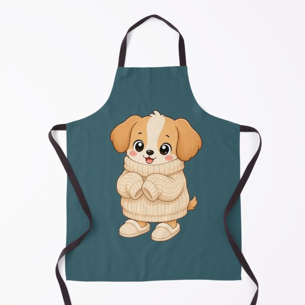 Artikelvorschau, Cute Puppy Cozy Sweater Kawaii Hygge Home Illustration entworfen und verkauft von Seculinator.