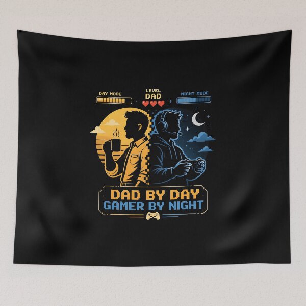Item preview, Dad By Day Gamer By Night – Level Dad Video Game Design designed and sold by BadhbhArt.