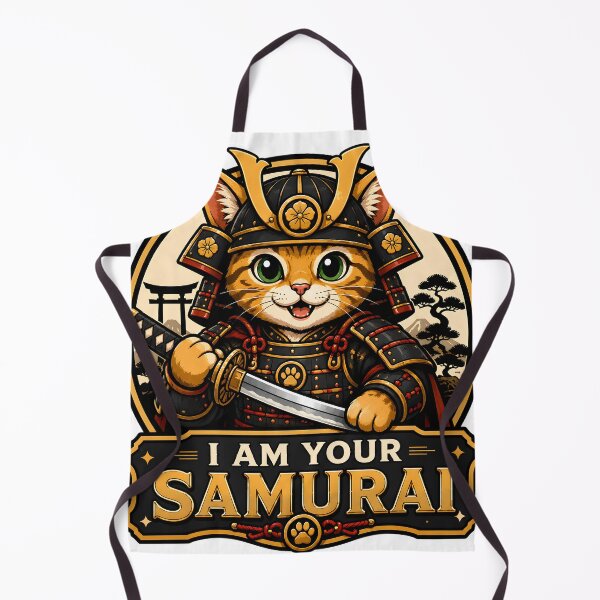 Item preview, Cute Cat Samurai designed and sold by ZiemSynd.