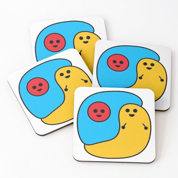 Item preview, Cute Blue And Yellow Smiley Face Duo Character designed and sold by Dopamine Blob Club.