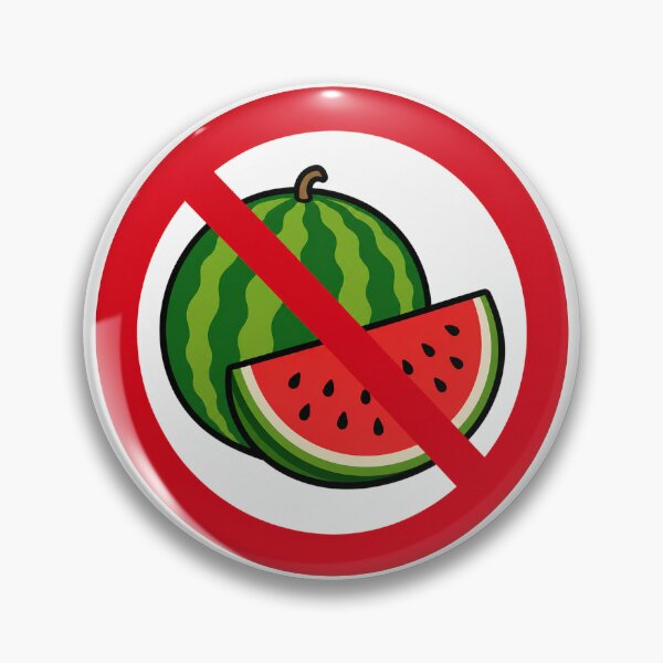 Item preview, No Watermelon Funny Watermelon Lover Anti Watermelon Design designed and sold by MonkiFlipp.