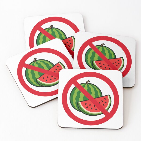 Item preview, No Watermelon Funny Watermelon Lover Anti Watermelon Design designed and sold by MonkiFlipp.