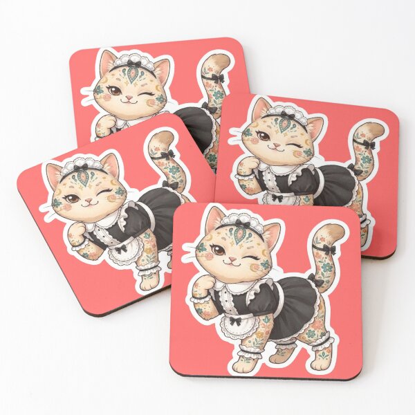 Item preview, Floral Maid Kitten Aesthetic designed and sold by Iampoji.