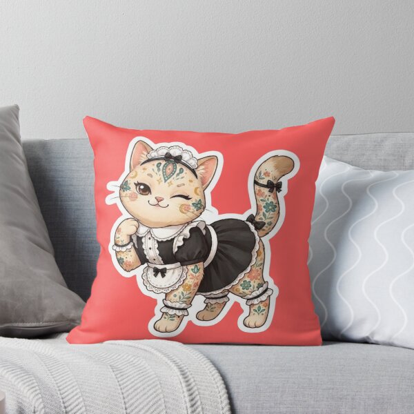 Item preview, Floral Maid Kitten Aesthetic designed and sold by Iampoji.