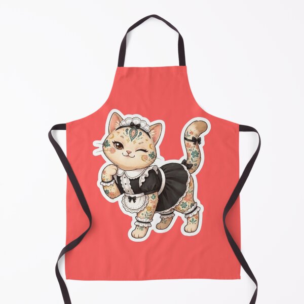 Item preview, Floral Maid Kitten Aesthetic designed and sold by Iampoji.