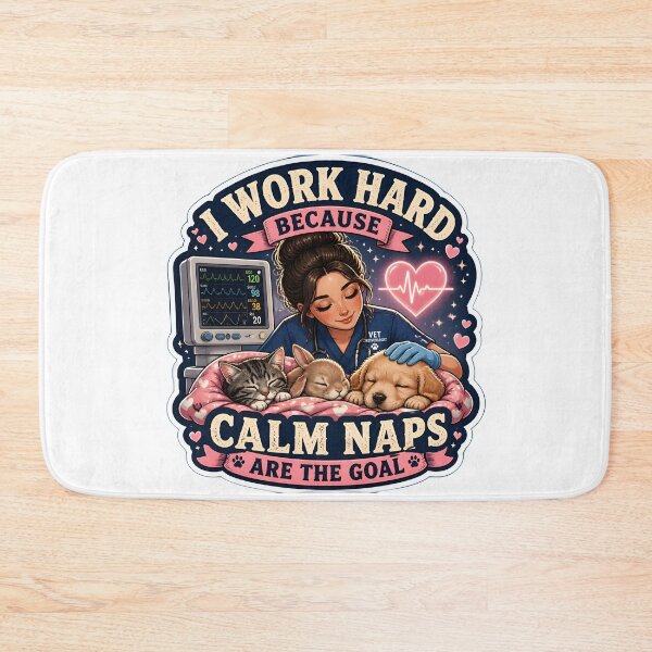 Item preview, I Work Hard Because Calm Naps Are The Goal – Cute Veterinary Anesthesia Design designed and sold by Bettybee00.