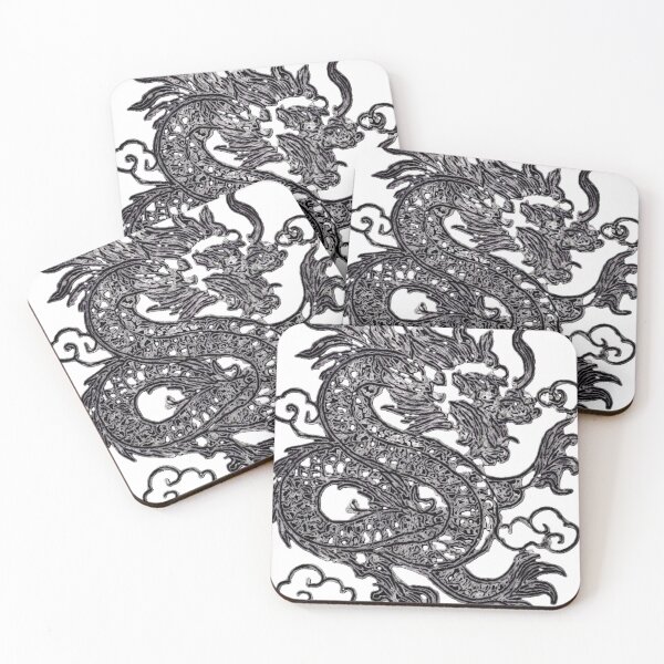 Item preview, Illustration of a Japanese dragon or divine dragon; tattoo style(4) designed and sold by JpnArts-Sak981.