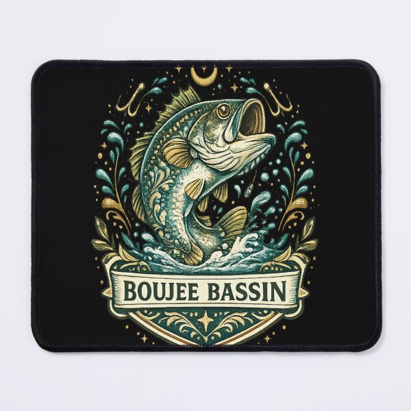 Item preview, Boujee Bassin Vintage Bass Fishing Illustration designed and sold by weeomano.