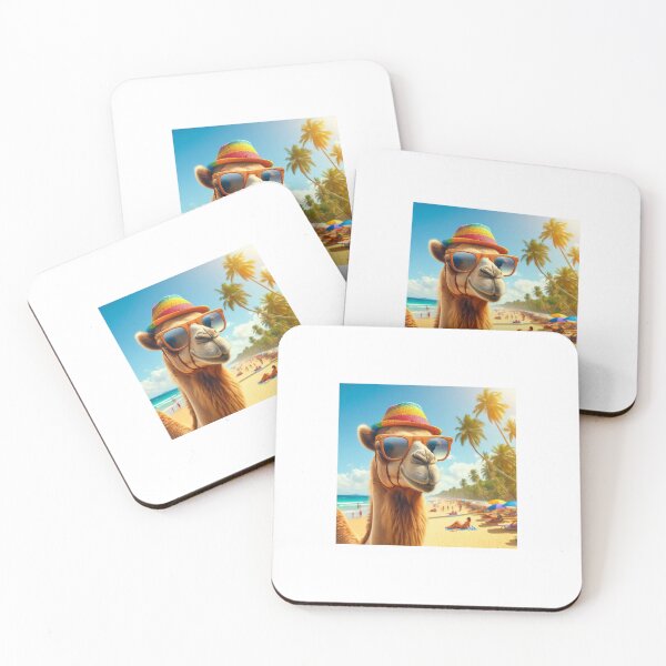 Item preview, Camel on a beach wearing a hat and sunglasses designed and sold by ProofChalice721.