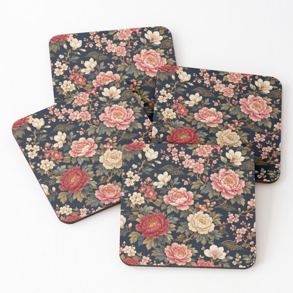 Item preview, Japanese Peony Floral Seamless Pattern Vintage Botanical designed and sold by PunchDrop.