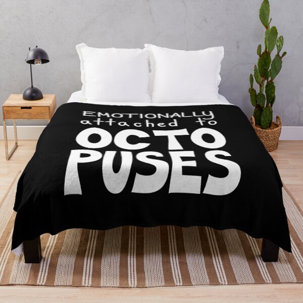 Item preview, Emotionally Attached To Octopuses, Ocean Quote designed and sold by Mooi Studio.
