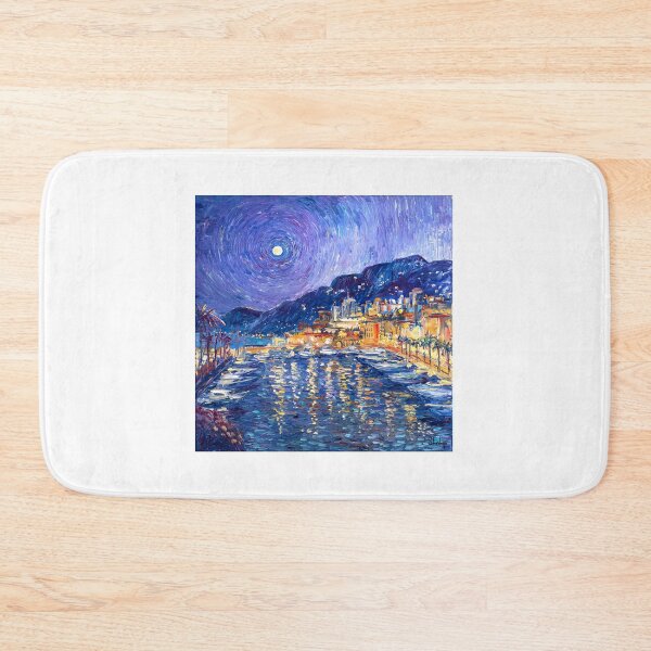 Item preview, Moonlit Monaco Harbor designed and sold by Natalia_Shchip.