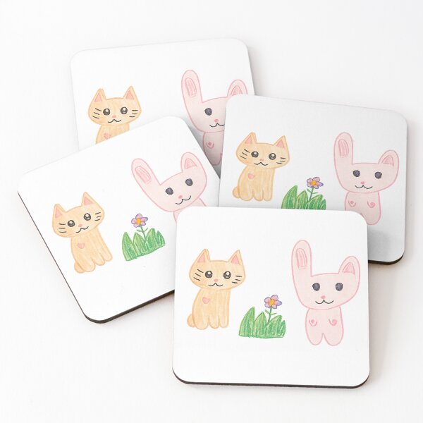 Item preview, cute cat and bunny friends designed and sold by NEKOAME-Japan.