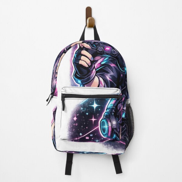 Item preview, Anime Gamer Girl Cyberpunk Neon - Synthwave Gaming designed and sold by irfanshikh.
