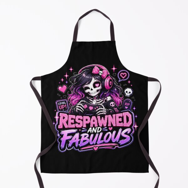 Item preview, Respawned And Fabulous Gamer Girl Skeleton designed and sold by BadhbhArt.