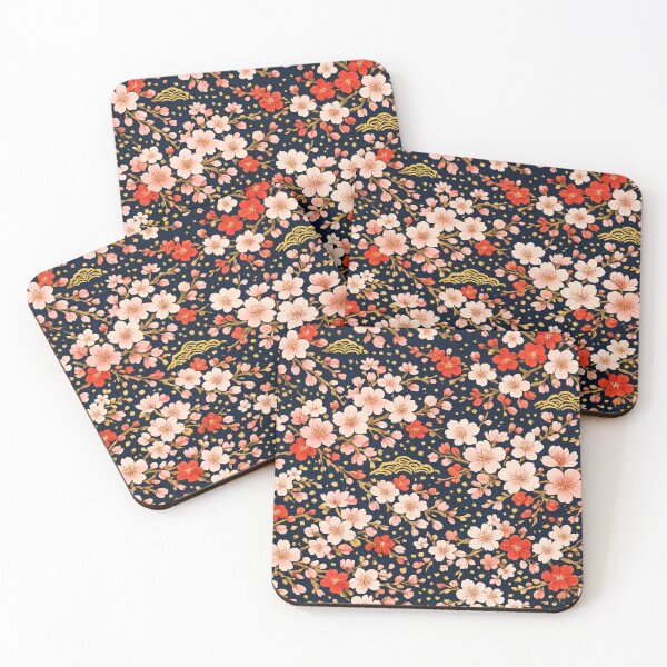 Item preview, Japanese Sakura Cherry Blossom Seamless Floral Pattern designed and sold by PunchDrop.