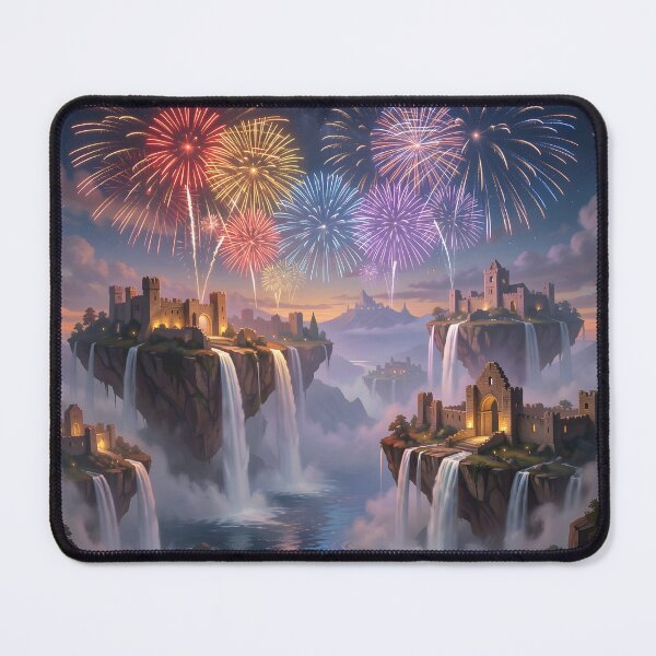 Item preview, Fireworks over the Floating Isles – Fantasy Celebration Art designed and sold by LittleBigGifts.