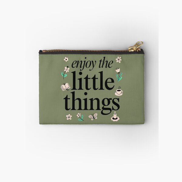 Item preview, Enjoy the Little Things | Positive Quote | Minimalist Floral Typography Design designed and sold by innerfaith.