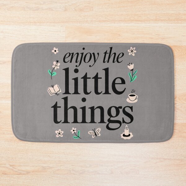 Item preview, Enjoy the Little Things | Positive Quote | Minimalist Floral Typography Design designed and sold by innerfaith.