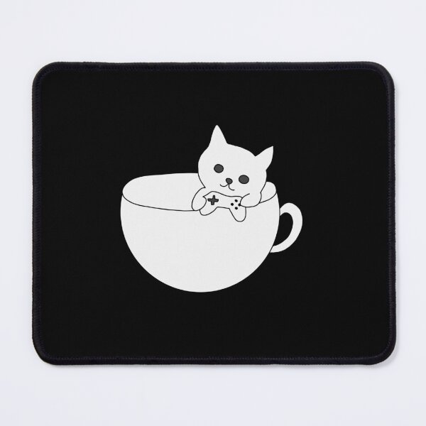 Item preview, Gaming cat in a cup – Kawaii gamer aesthetic illustration designed and sold by LeshanArt.