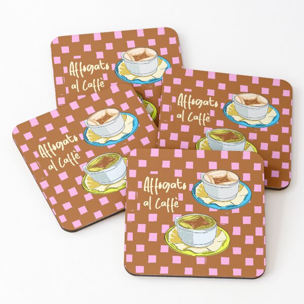 Item preview, Affogato al Caffè Retro Italian Coffee Illustration designed and sold by MaiZephyr.