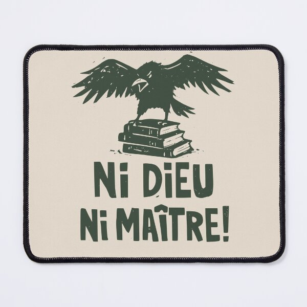 Item preview, Ni Dieu Ni Maitre! No God, No Masters Linocut Raven designed and sold by Riot-And-Hope.