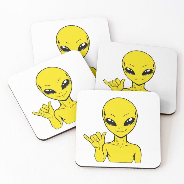 Item preview, ZORGO Alien Shaka Hand Sign – Funny Space Alien Hang Loose Sticker designed and sold by The-Visitors.