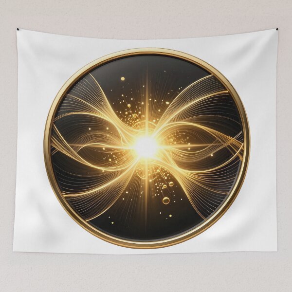 Item preview, Golden Quantum Field Luxury Science Symbol designed and sold by simaso.