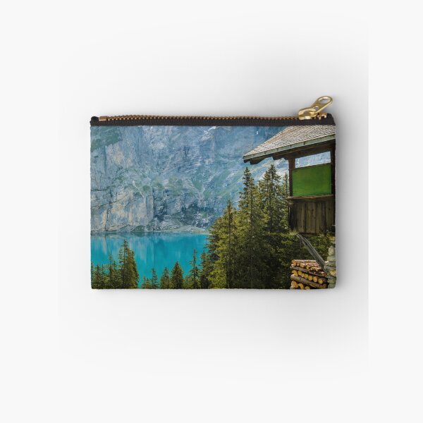 Item preview, Alpine Lake Mountain Hut Print | Swiss Alps Wall Art | Mountain Cabin Poster designed and sold by DigitalChickHub.