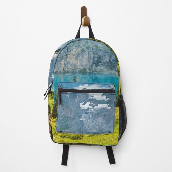 Item preview, Alpine Lake Mountain Hut Print | Swiss Alps Wall Art | Mountain Cabin Poster designed and sold by DigitalChickHub.