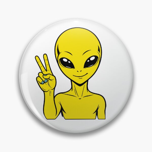 Item preview, ZORGO Alien Peace Sign – Funny Space Alien Peace Gesture Sticker designed and sold by The-Visitors.