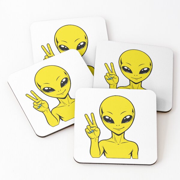 Item preview, ZORGO Alien Peace Sign – Funny Space Alien Peace Gesture Sticker designed and sold by The-Visitors.