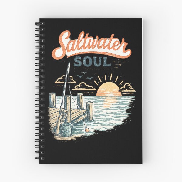 Item preview, Saltwater Soul Vintage Ocean Fishing Design designed and sold by weeomano.