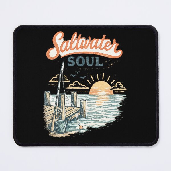 Item preview, Saltwater Soul Vintage Ocean Fishing Design designed and sold by weeomano.