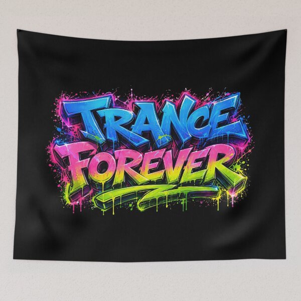 Item preview, Trance Forever – Neon Graffiti Lettering designed and sold by RH Design Lab.