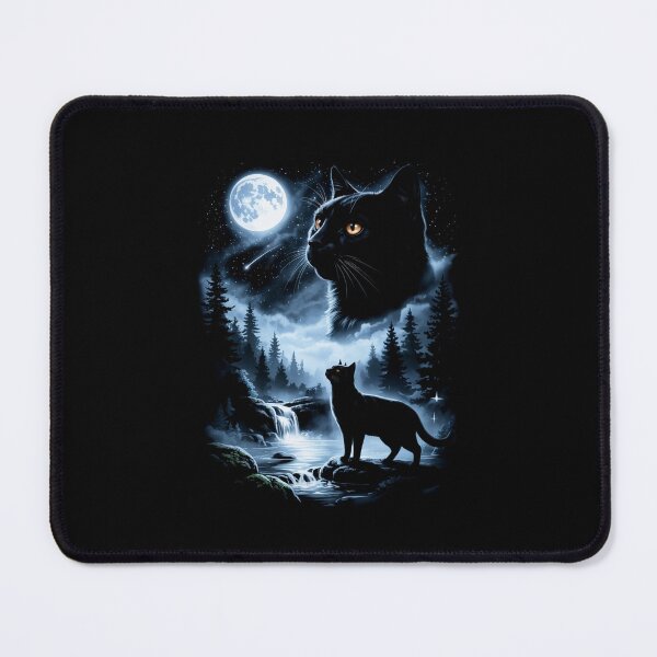 Item preview, Black Cat Howling to the Moon Meme Vintage  designed and sold by nosu-art-pod.