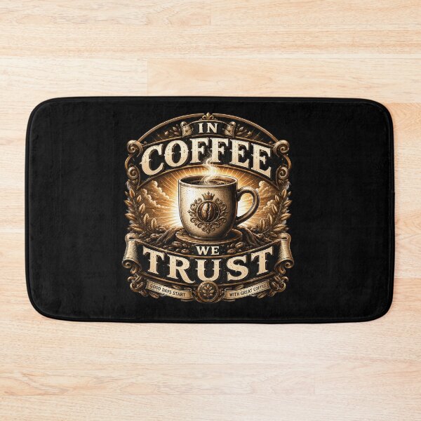 Item preview, In Coffee We Trust Funny Coffee Lover Quote designed and sold by pradeepvisuals.